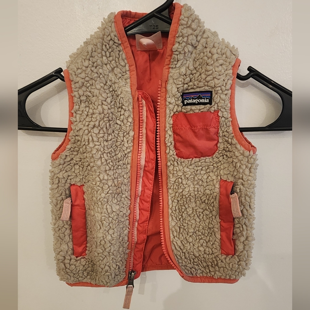 Patagonia retro x fleece vest size 6-12 months